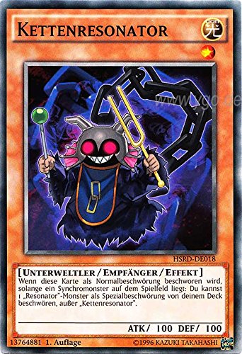 HSRD-DE018 Kettenresonator 1. Auflage im Set mit original Gwindi Kartenschutzhülle von Yu-Gi-Oh!