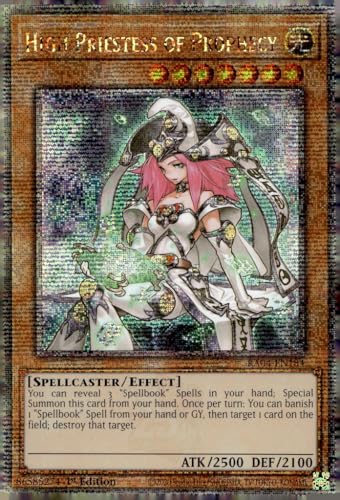 Hohe Priesterin der Prophezeiung (Quarter Century Secret Rare) – RA04-EN184 – Quarter Century Secret Rare – 1. Auflage von Yu-Gi-Oh!