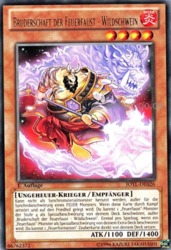 JOTL-DE026 Bruderschaft der Feuerfaust - Wildschwein 1. Auflage von Yu-Gi-Oh!