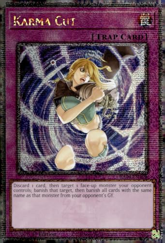 Karma Cut (Quarter Century Secret Rare) – RA04-EN128 – Quarter Century Secret Rare – 1. Auflage von Yu-Gi-Oh!