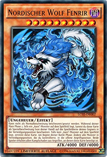 LC05-DE002 Nordischer Wolf Fenrir Limitiert im Set mit original Gwindi Kartenschutzhülle LC05-DE002 Nordischer Wolf Fenrir Limitiert im Set mit original Gwindi Kartenschutzhülle von Yu Gi Oh