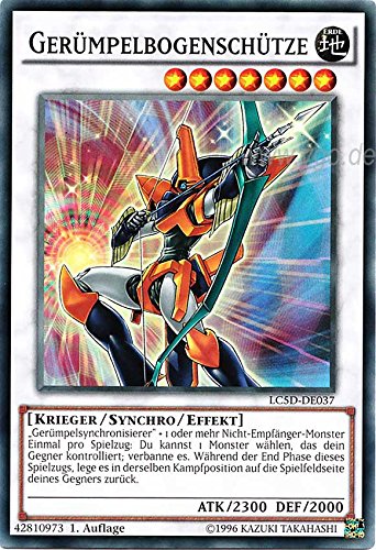 LC5D-DE037 Gerümpelbogenschütze 1. Auflage im Set mit original Gwindi Kartenschutzhülle von Yu-Gi-Oh!