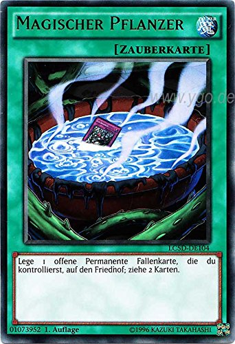 LC5D-DE104 Magischer Pflanzer 1. Auflage im Set mit original Gwindi Kartenschutzhülle von Yu-Gi-Oh!