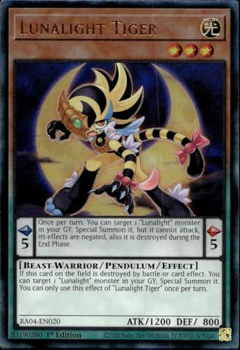 Lunalight Tiger (Ultimate Rare) – RA04-EN020 – Ultimate Rare – 1. Auflage von Yu-Gi-Oh!