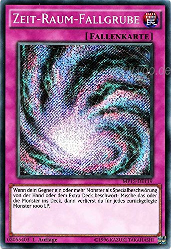 MP15-DE119 Zeit-Raum-Fallgrube 1. Auflage im Set mit original Gwindi Kartenschutzhülle von Yu Gi Oh