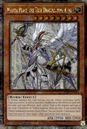 Master Peace, The True Dracoslaying King (Quarter Century Secret Rare) – RA04-EN283 – Quarter Century Secret Rare – 1. Auflage von Yu-Gi-Oh!