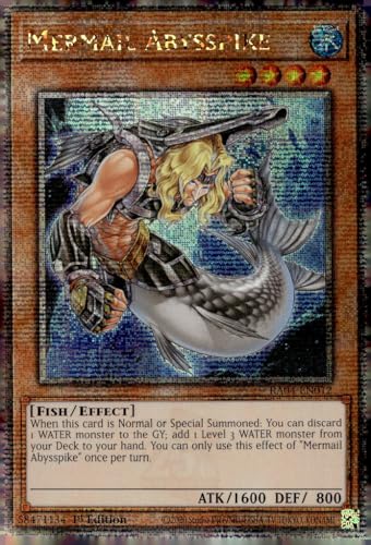 Mermail Abysspike (Quarter Century Secret Rare) – RA04-EN012 – Quarter Century Secret Rare – 1. Auflage von Yu-Gi-Oh!