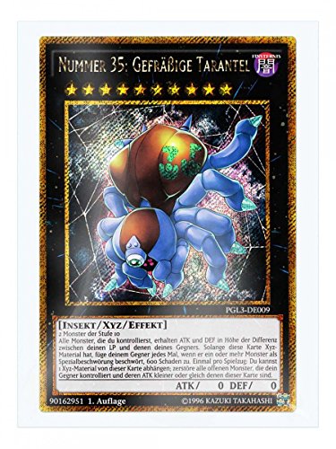 PGL3-DE009 Nummer 35: Gefräßige Tarantel 1. Auflage im Set mit original Gwindi Kartenschutzhülle von Yu-Gi-Oh!