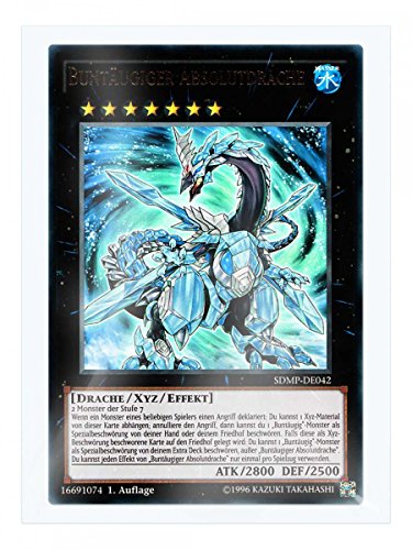 SDMP-DE042 Buntäugiger Absolutdrache 1. Auflage im Set mit original Gwindi Kartenschutzhülle von Yu Gi Oh