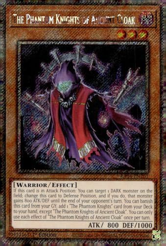 The Phantom Knights of Ancient Cloak (Platinum Secret Rare) – RA04-EN263 – Platinum Secret Rare – 1. Auflage von Yu-Gi-Oh!