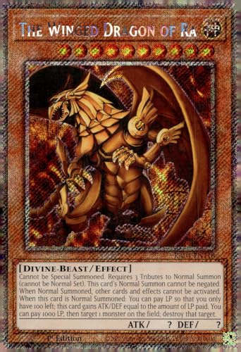 The Winged Dragon of Ra (Platinum Secret Rare) – RA04-EN118 – Platinum Secret Rare – 1. Auflage von Yu-Gi-Oh!
