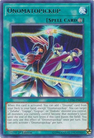 Yu-Gi-Oh! Onomatopickup - LED6-EN037 - Rare - 1st Edition von YU-GI-OH!