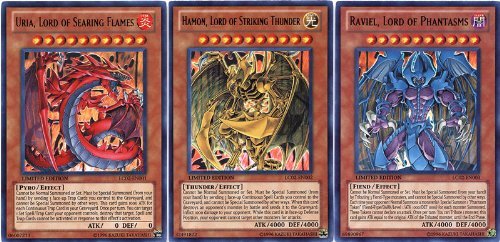 YuGiOh GX Legendary Collection 2 Single Card Ultra Rare Set of the 3 Sacred Beast Cards Uria, Hamon Raviel by Yu-Gi-Oh! von KONAMI