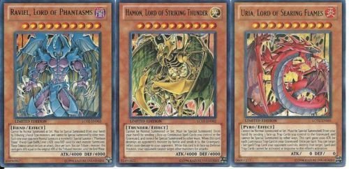 YuGiOh GX Legendary Collection 2 Single Card Ultra Rare Set of the 3 Sacred Beast Cards Uria, Hamon Raviel by Yu-Gi-Oh! von KONAMI