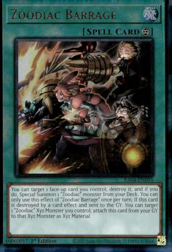 Zoodiac Barrage (Ultimate Rare) – RA04-EN091 – Ultimate Rare – 1. Auflage von Yu-Gi-Oh!
