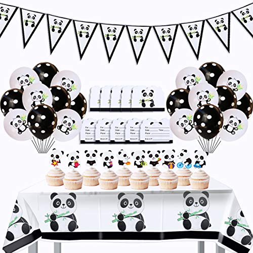 Panda Party Dekorationen, Partydekorationen Luftballons Zubehör Geburtstag Dekoration, Panda Ballon Pull Flag Anzug, Kindergeburtstag Deko Panda Geburtstag Dekoration Set für Jungen Mädchen Panda Party Dekorationen, Partydekorationen Luftballons Zubehör Geburtstag Dekoration, Panda Ballon Pull Flag Anzug, Kindergeburtstag Deko Panda Geburtstag Dekoration Set für Jungen Mädchen von YuChiSX