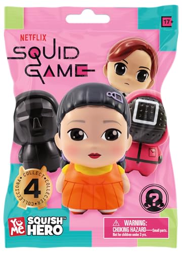 YuMe Squid Game Foam 7,6 cm Minifigur zum Sammeln | Squish Hero Surprise Blind Bag | Offiziell lizenziertes Netflix Merchandise | Überraschungsspielzeug Geschenk für Kinder, Erwachsene & Serienfans | von YuMe