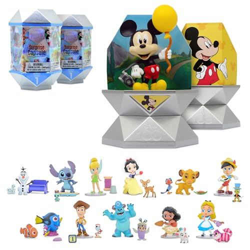 Yume Offizielle Disney 100 Surprise Mystery Capsules Blindbox mit seltenen Disney- und Pixar-Figuren, Vinyl-Figuren – Serie 1 Blind Bag Überraschungsspielzeug, 2er-Pack Yume Offizielle Disney 100 Surprise Mystery Capsules Blindbox mit seltenen Disney- und Pixar-Figuren, Vinyl-Figuren – Serie 1 Blind Bag Überraschungsspielzeug, 2er-Pack von YuMe