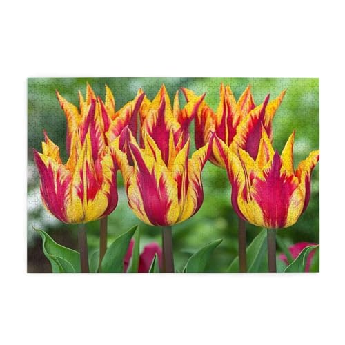 Puzzle 1500 Teile, Puzzle Erwachsene, Holzpuzzle Blume Impossible Jigsaw, Clevere Rätsel, HD Farbe Jigsaw mit Geschenkbox Verpackung for Aesthetic Room Decor, Geschenke für Frauen Anlage 87x57cm p-449 von Yuammgxi