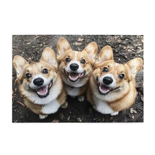 Puzzle 1500 Teile, Puzzle Erwachsene, Holzpuzzle Hund Impossible Jigsaw, Clevere Rätsel, HD Farbe Jigsaw mit Geschenkbox Verpackung for Aesthetic Room Decor, Geschenke für Frauen Tier 87x57cm p-1483 von Yuammgxi
