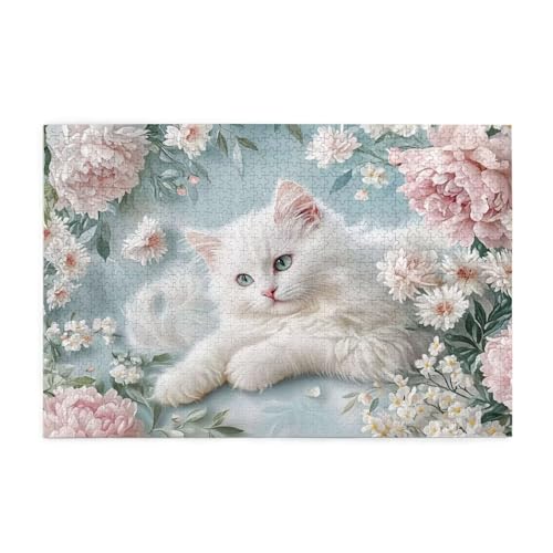 Puzzle 1500 Teile, Puzzle Erwachsene, Holzpuzzle Katze Impossible Jigsaw, Clevere Rätsel, HD Farbe Jigsaw mit Geschenkbox Verpackung for Aesthetic Room Decor, Geschenke für Frauen Blume 87x57cm p-265 Puzzle 1500 Teile, Puzzle Erwachsene, Holzpuzzle Katze Impossible Jigsaw, Clevere Rätsel, HD Farbe Jigsaw mit Geschenkbox Verpackung for Aesthetic Room Decor, Geschenke für Frauen Blume 87x57cm p-265 von Yuammgxi