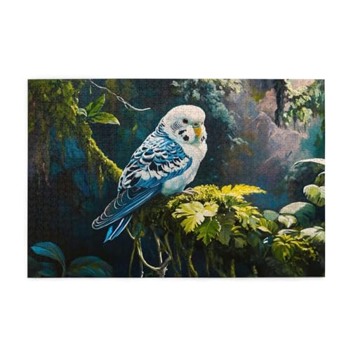 Puzzle 1500 Teile, Puzzle Erwachsene, Holzpuzzle Landschaft Impossible Jigsaw, Clevere Rätsel, HD Farbe Jigsaw mit Geschenkbox Verpackung for Room Decor, Geschenke für Frauen Papagei 87x57cm p-933 von Yuammgxi
