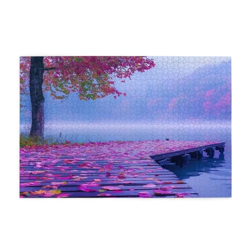 Puzzle 1500 Teile, Puzzle Erwachsene, Holzpuzzle Meer Impossible Jigsaw, Clevere Rätsel, HD Farbe Jigsaw mit Geschenkbox Verpackung for Aesthetic Room Decor, Geschenke für Frauen Baum 87x57cm p-291 von Yuammgxi