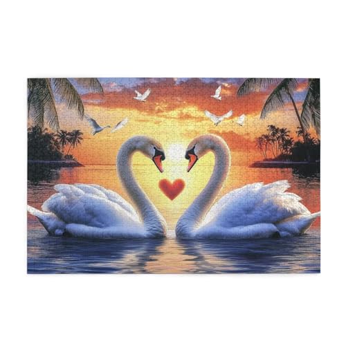 Puzzle 1500 Teile, Puzzle Erwachsene, Holzpuzzle Tier Impossible Jigsaw, Clevere Rätsel, HD Farbe Jigsaw mit Geschenkbox Verpackung for Aesthetic Room Decor, Geschenke für Frauen Liebe 87x57cm p-1463 von Yuammgxi