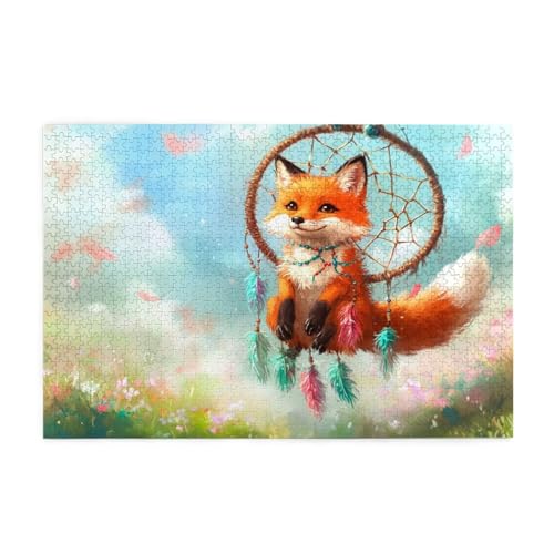 Puzzle 1500 Teile, Puzzle Erwachsene, Holzpuzzle Tier Impossible Jigsaw, Clevere Rätsel, HD Farbe Jigsaw mit Geschenkbox Verpackung for Room Decor, Geschenke für Frauen Traumfänger 87x57cm p-463 von Yuammgxi