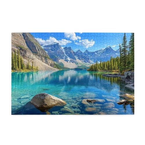 Puzzle 2000 Teile, Puzzle Erwachsene, Holzpuzzle Berg Impossible Jigsaw, Clevere Rätsel, HD Farbe Jigsaw mit Geschenkbox Verpackung for Aesthetic Room Decor, Geschenke für Frauen Meer 100x70cm p-893 von Yuammgxi