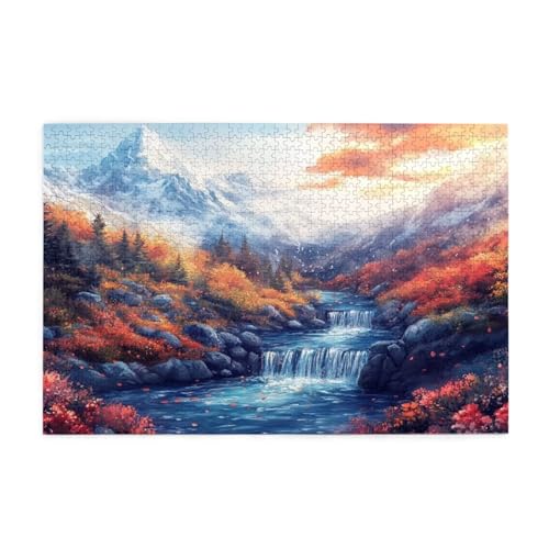 Puzzle 2000 Teile, Puzzle Erwachsene, Holzpuzzle Berg Impossible Jigsaw, Clevere Rätsel, HD Farbe Jigsaw mit Geschenkbox Verpackung for Room Decor, Geschenke für Frauen Herbst 100x70cm p-1412 Puzzle 2000 Teile, Puzzle Erwachsene, Holzpuzzle Berg Impossible Jigsaw, Clevere Rätsel, HD Farbe Jigsaw mit Geschenkbox Verpackung for Room Decor, Geschenke für Frauen Herbst 100x70cm p-1412 von Yuammgxi
