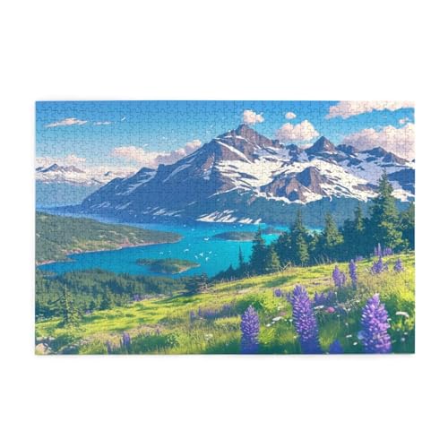 Puzzle 2000 Teile, Puzzle Erwachsene, Holzpuzzle Berg Impossible Jigsaw, Clevere Rätsel, HD Farbe Jigsaw mit Geschenkbox Verpackung for Room Decor, Geschenke für Frauen Landschaft 100x70cm p-892 von Yuammgxi
