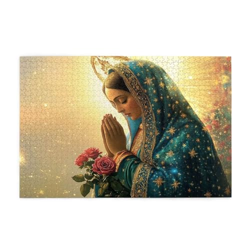 Puzzle 2000 Teile, Puzzle Erwachsene, Holzpuzzle Blume Impossible Jigsaw, Clevere Rätsel, HD Farbe Jigsaw mit Geschenkbox Verpackung for Aesthetic Room Decor, Geschenke für Frauen Frau 100x70cm p-307 von Yuammgxi