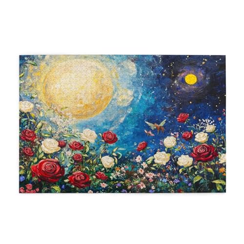 Puzzle 2000 Teile, Puzzle Erwachsene, Holzpuzzle Blume Impossible Jigsaw, Clevere Rätsel, HD Farbe Jigsaw mit Geschenkbox Verpackung for Room Decor, Geschenke für Frauen Abstrakt 100x70cm p-185 von Yuammgxi
