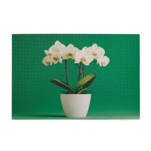 Puzzle 2000 Teile, Puzzle Erwachsene, Holzpuzzle Blume Impossible Jigsaw, Clevere Rätsel, HD Farbe Jigsaw mit Geschenkbox Verpackung for Room Decor, Geschenke für Frauen Orchidee 100x70cm p-163 von Yuammgxi
