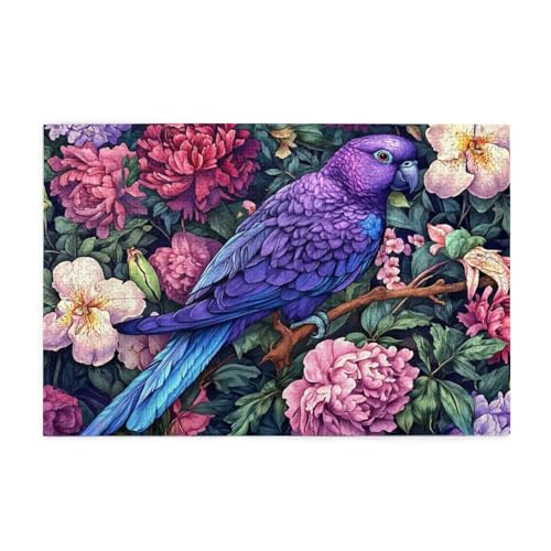 Puzzle 2000 Teile, Puzzle Erwachsene, Holzpuzzle Blume Impossible Jigsaw, Clevere Rätsel, HD Farbe Jigsaw mit Geschenkbox Verpackung for Room Decor, Geschenke für Frauen Papagei 100x70cm p-386 von Yuammgxi