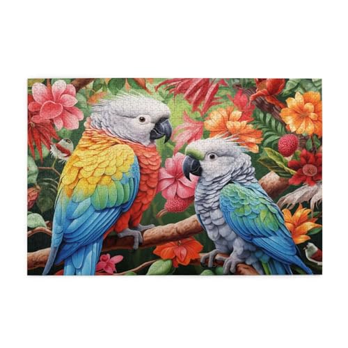 Puzzle 2000 Teile, Puzzle Erwachsene, Holzpuzzle Bunt Impossible Jigsaw, Clevere Rätsel, HD Farbe Jigsaw mit Geschenkbox Verpackung for Room Decor, Geschenke für Frauen Papagei 100x70cm p-1506 von Yuammgxi