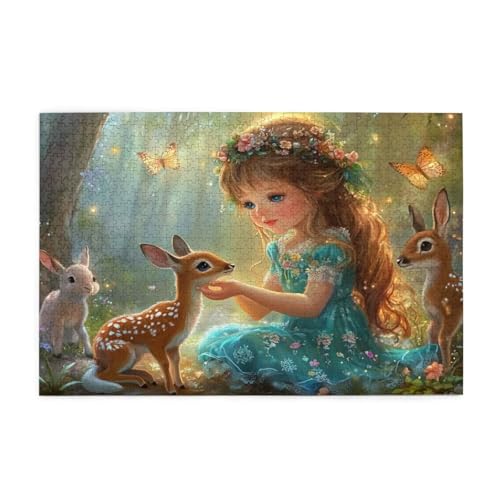 Puzzle 2000 Teile, Puzzle Erwachsene, Holzpuzzle Engel Impossible Jigsaw, Clevere Rätsel, HD Farbe Jigsaw mit Geschenkbox Verpackung for Aesthetic Room Decor, Geschenke für Frauen REH 100x70cm p-461 von Yuammgxi