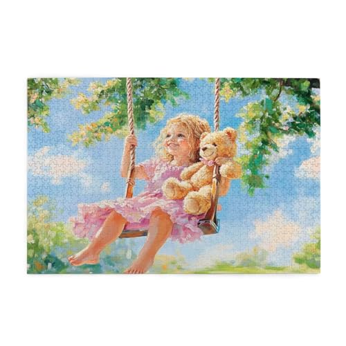 Puzzle 2000 Teile, Puzzle Erwachsene, Holzpuzzle Engel Impossible Jigsaw, Clevere Rätsel, HD Farbe Jigsaw mit Geschenkbox Verpackung for Room Decor, Geschenke für Frauen Tragen 100x70cm p-601 von Yuammgxi