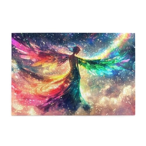 Puzzle 2000 Teile, Puzzle Erwachsene, Holzpuzzle Fantasie Impossible Jigsaw, Clevere Rätsel, HD Farbe Jigsaw mit Geschenkbox Verpackung for Room Decor, Geschenke für Frauen Engel 100x70cm p-1180 von Yuammgxi