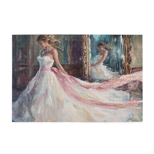 Puzzle 2000 Teile, Puzzle Erwachsene, Holzpuzzle Frau Impossible Jigsaw, Clevere Rätsel, HD Farbe Jigsaw mit Geschenkbox Verpackung for Aesthetic Room Decor, Geschenke für Frauen Retro 100x70cm p-1308 von Yuammgxi
