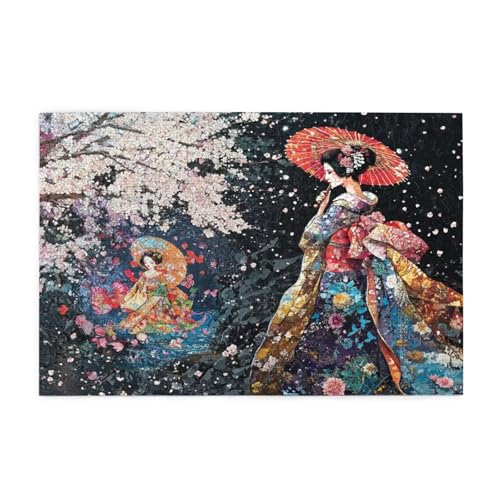 Puzzle 2000 Teile, Puzzle Erwachsene, Holzpuzzle Japan Impossible Jigsaw, Clevere Rätsel, HD Farbe Jigsaw mit Geschenkbox Verpackung for Aesthetic Room Decor, Geschenke für Frauen Frau 100x70cm p-75 von Yuammgxi