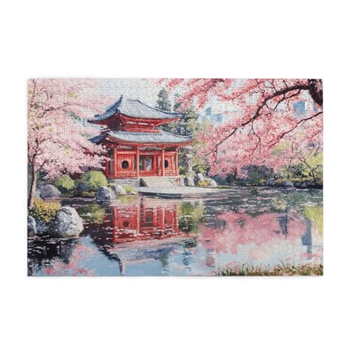 Puzzle 2000 Teile, Puzzle Erwachsene, Holzpuzzle Japan Impossible Jigsaw, Clevere Rätsel, HD Farbe Jigsaw mit Geschenkbox Verpackung for Room Decor, Geschenke für Frauen Architektur 100x70cm p-643 von Yuammgxi