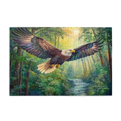 Puzzle 2000 Teile, Puzzle Erwachsene, Holzpuzzle Landschaft Impossible Jigsaw, Clevere Rätsel, HD Farbe Jigsaw mit Geschenkbox Verpackung for Room Decor, Geschenke für Frauen Adler 100x70cm p-40 von Yuammgxi