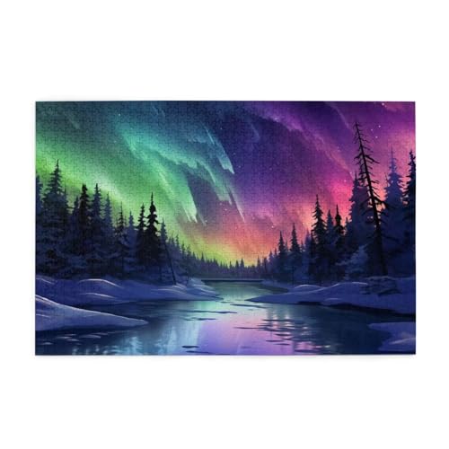 Puzzle 2000 Teile, Puzzle Erwachsene, Holzpuzzle Landschaft Impossible Jigsaw, Clevere Rätsel, HD Farbe Jigsaw mit Geschenkbox Verpackung for Room Decor, Geschenke für Frauen Aurora 100x70cm p-1742 Puzzle 2000 Teile, Puzzle Erwachsene, Holzpuzzle Landschaft Impossible Jigsaw, Clevere Rätsel, HD Farbe Jigsaw mit Geschenkbox Verpackung for Room Decor, Geschenke für Frauen Aurora 100x70cm p-1742 von Yuammgxi