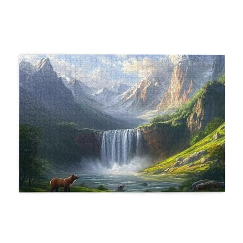 Puzzle 2000 Teile, Puzzle Erwachsene, Holzpuzzle Landschaft Impossible Jigsaw, Clevere Rätsel, HD Farbe Jigsaw mit Geschenkbox Verpackung for Room Decor, Geschenke für Frauen Berg 100x70cm p-1305 von Yuammgxi