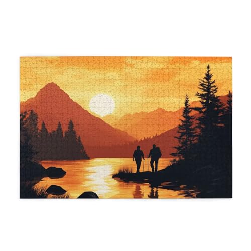 Puzzle 2000 Teile, Puzzle Erwachsene, Holzpuzzle Landschaft Impossible Jigsaw, Clevere Rätsel, HD Farbe Jigsaw mit Geschenkbox Verpackung for Room Decor, Geschenke für Frauen Berg 100x70cm p-177 von Yuammgxi