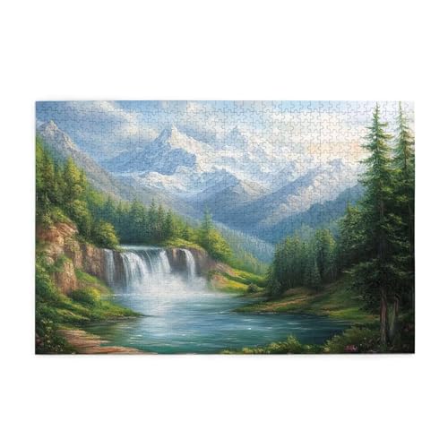 Puzzle 2000 Teile, Puzzle Erwachsene, Holzpuzzle Landschaft Impossible Jigsaw, Clevere Rätsel, HD Farbe Jigsaw mit Geschenkbox Verpackung for Room Decor, Geschenke für Frauen Berg 100x70cm p-1863 von Yuammgxi
