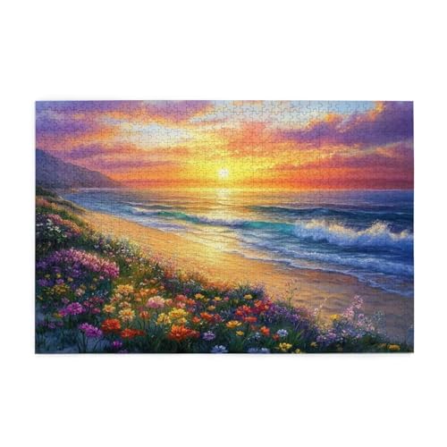 Puzzle 2000 Teile, Puzzle Erwachsene, Holzpuzzle Landschaft Impossible Jigsaw, Clevere Rätsel, HD Farbe Jigsaw mit Geschenkbox Verpackung for Room Decor, Geschenke für Frauen Strand 100x70cm p-101 von Yuammgxi