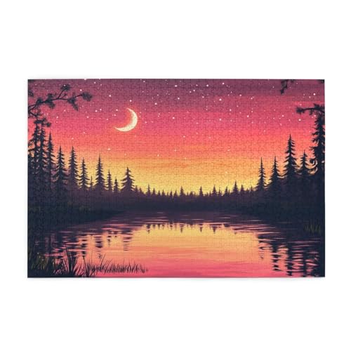 Puzzle 2000 Teile, Puzzle Erwachsene, Holzpuzzle Meer Impossible Jigsaw, Clevere Rätsel, HD Farbe Jigsaw mit Geschenkbox Verpackung for Room Decor, Geschenke für Frauen Sternenhimmel 100x70cm p-195 von Yuammgxi
